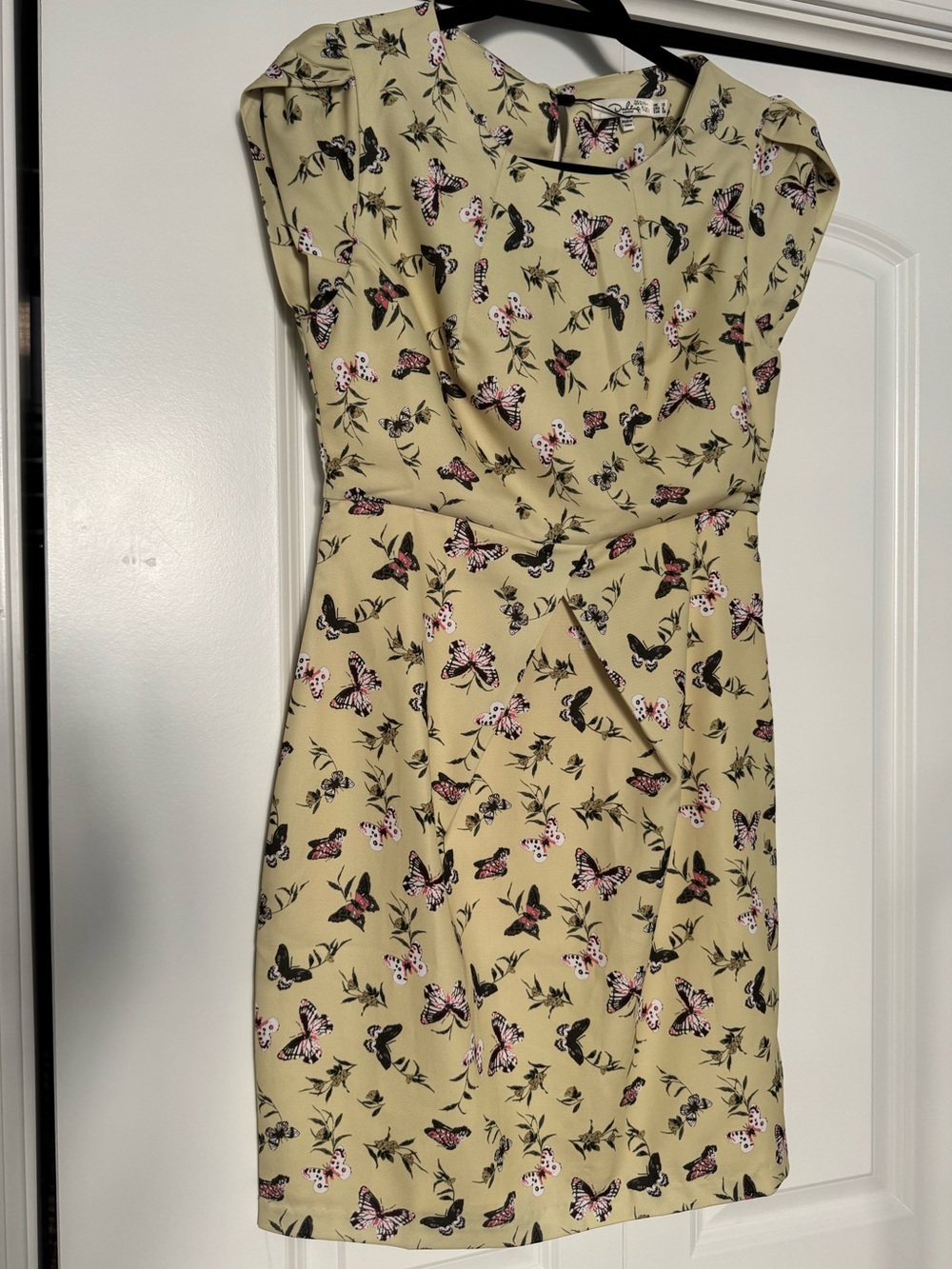 Darling London Yellow Butterfly Print Dress